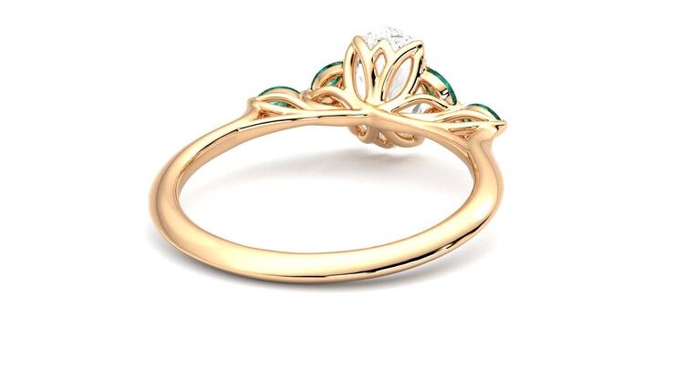 Taylor & Hart Tamora Oval Engagement Ring 360 degree image 14