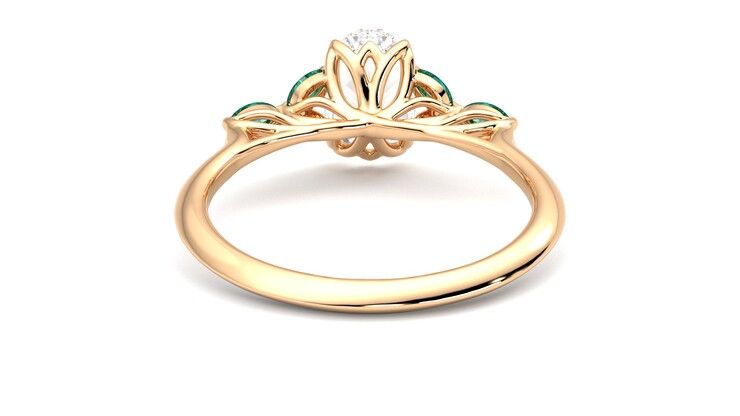 Taylor & Hart Tamora Oval Engagement Ring 360 degree image 15