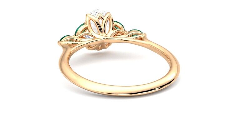 Taylor & Hart Tamora Oval Engagement Ring 360 degree image 16