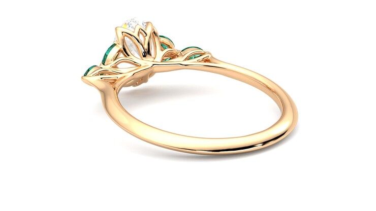 Taylor & Hart Tamora Oval Engagement Ring 360 degree image 17