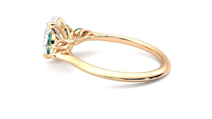 Taylor & Hart Tamora Oval Engagement Ring 360 degree image 19