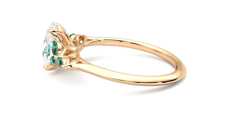 Taylor & Hart Tamora Oval Engagement Ring 360 degree image 20