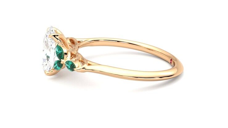Taylor & Hart Tamora Oval Engagement Ring 360 degree image 21