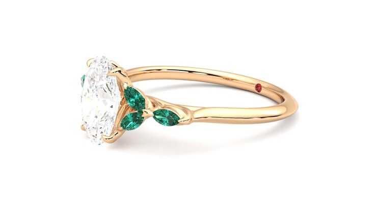 Taylor & Hart Tamora Oval Engagement Ring 360 degree image 23