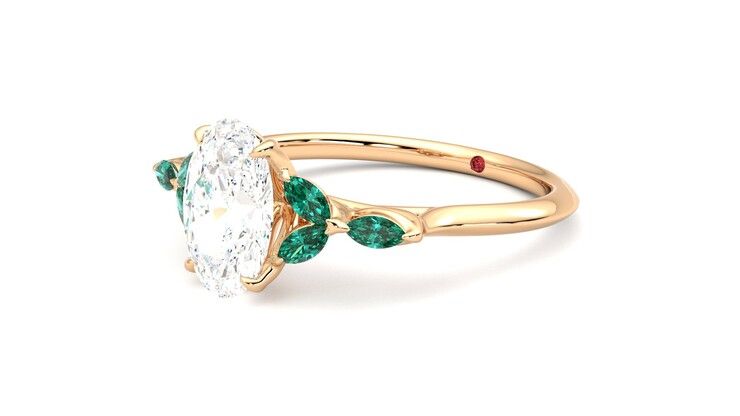 Taylor & Hart Tamora Oval Engagement Ring 360 degree image 24