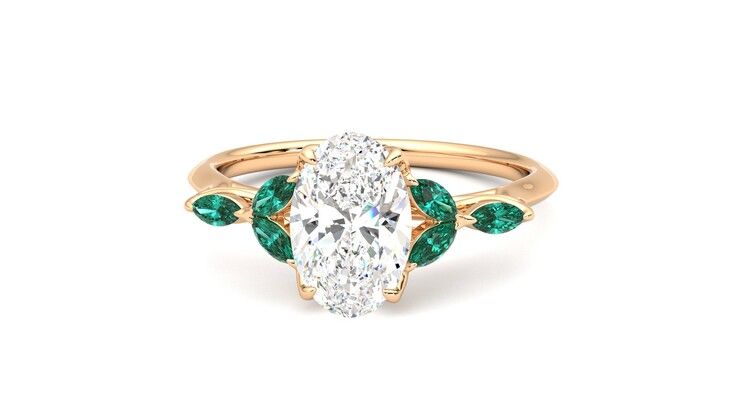 Taylor & Hart Tamora Oval Engagement Ring 360 degree image 28