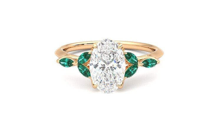 Taylor & Hart Tamora Oval Engagement Ring 360 degree image 29