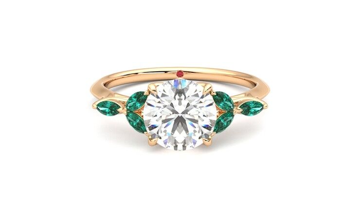 Taylor & Hart Tamora Round Engagement Ring 360 degree image 0