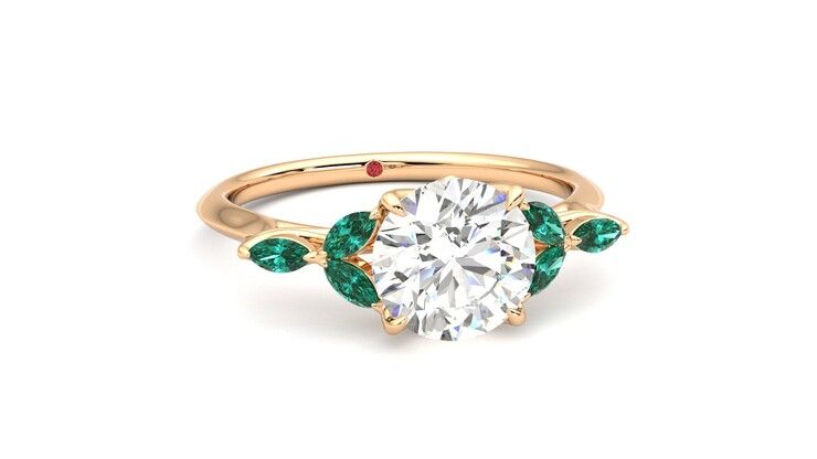 Taylor & Hart Tamora Round Engagement Ring 360 degree image 3