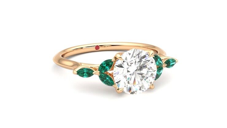 Taylor & Hart Tamora Round Engagement Ring 360 degree image 4