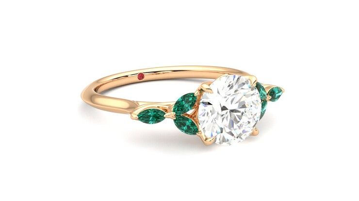 Taylor & Hart Tamora Round Engagement Ring 360 degree image 5