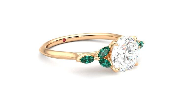Taylor & Hart Tamora Round Engagement Ring 360 degree image 6