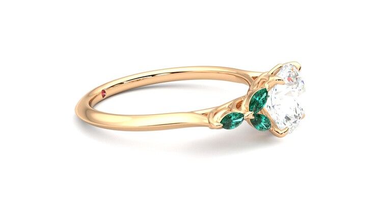 Taylor & Hart Tamora Round Engagement Ring 360 degree image 8