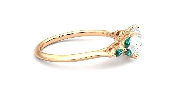 Taylor & Hart Tamora Round Engagement Ring 360 degree image 9