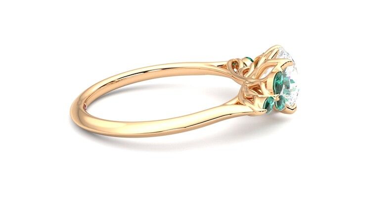 Taylor & Hart Tamora Round Engagement Ring 360 degree image 10