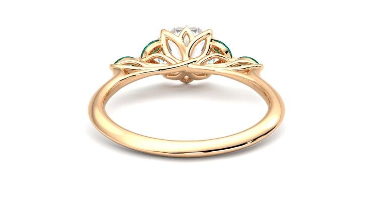 Taylor & Hart Tamora Round Engagement Ring 360 degree image 15