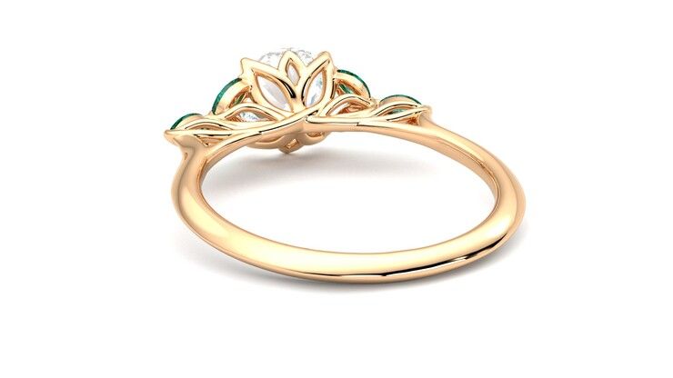 Taylor & Hart Tamora Round Engagement Ring 360 degree image 16