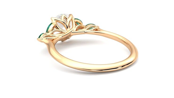 Taylor & Hart Tamora Round Engagement Ring 360 degree image 17