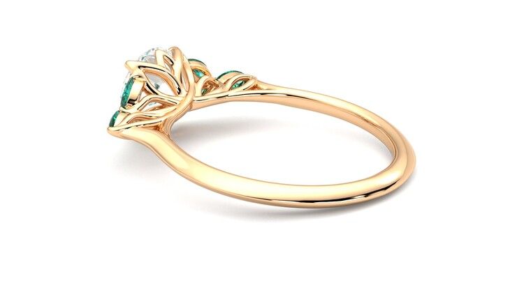 Taylor & Hart Tamora Round Engagement Ring 360 degree image 18