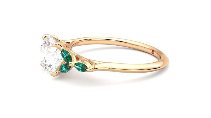 Taylor & Hart Tamora Round Engagement Ring 360 degree image 22