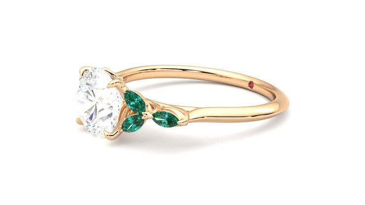 Taylor & Hart Tamora Round Engagement Ring 360 degree image 23