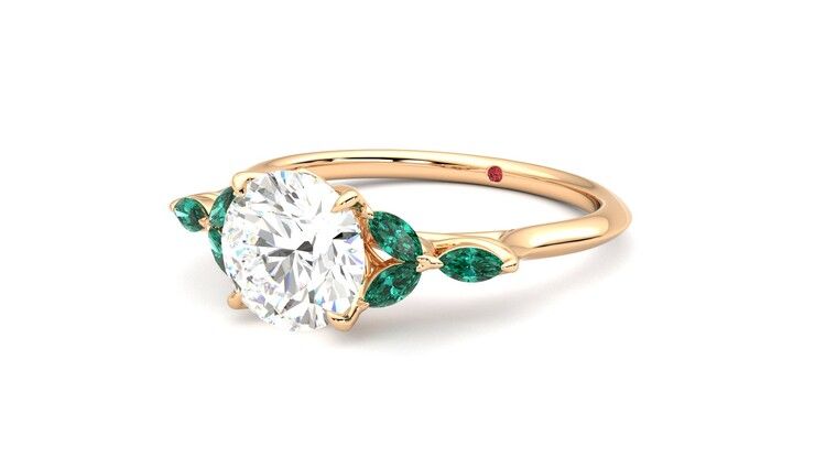 Taylor & Hart Tamora Round Engagement Ring 360 degree image 25