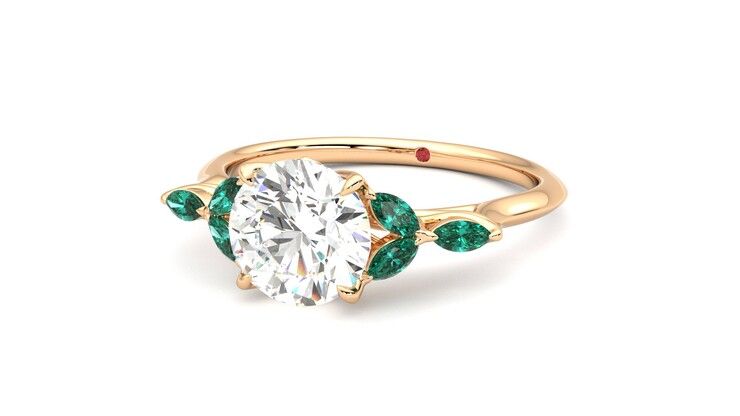 Taylor & Hart Tamora Round Engagement Ring 360 degree image 26