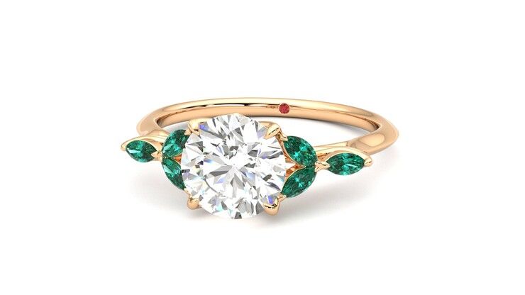 Taylor & Hart Tamora Round Engagement Ring 360 degree image 27