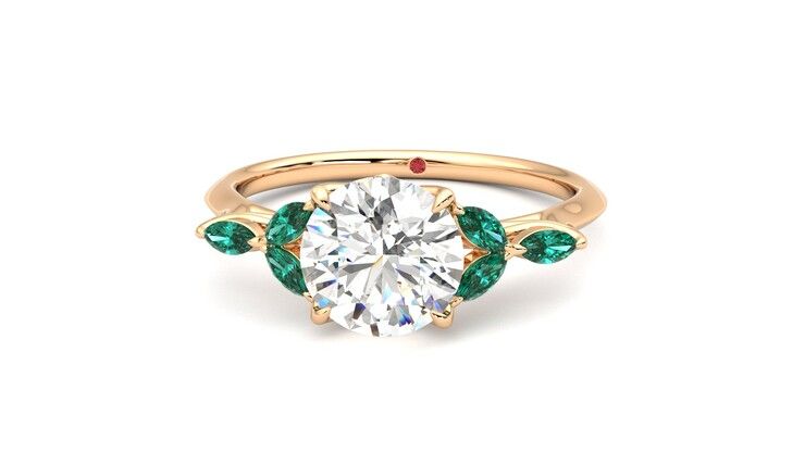 Taylor & Hart Tamora Round Engagement Ring 360 degree image 28