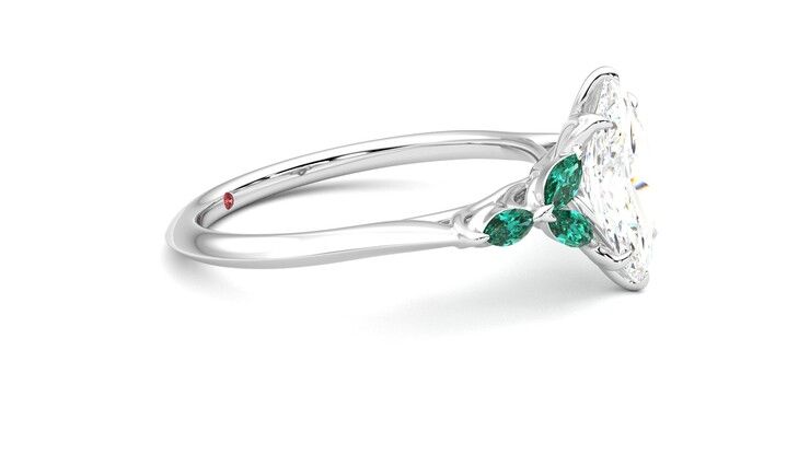 Taylor & Hart Tamora Marquise Engagement Ring 360 degree image 8