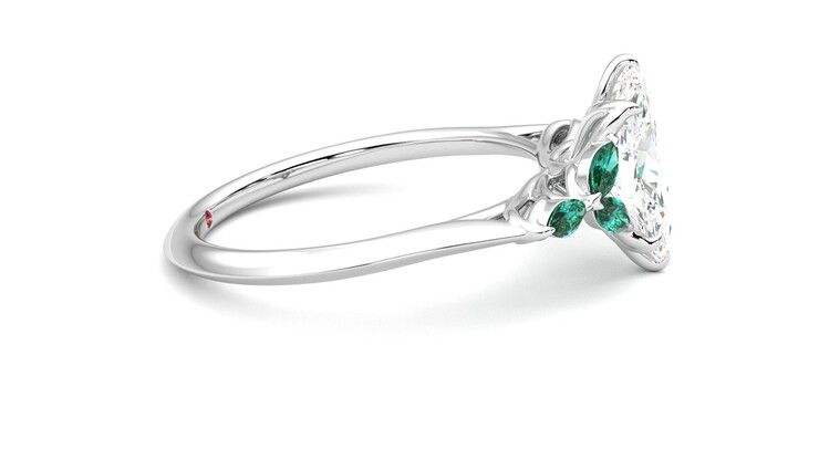Taylor & Hart Tamora Marquise Engagement Ring 360 degree image 9