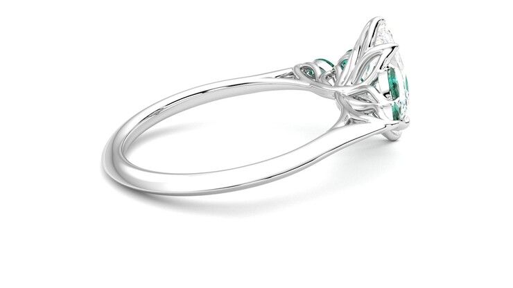 Taylor & Hart Tamora Marquise Engagement Ring 360 degree image 11
