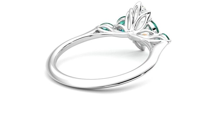 Taylor & Hart Tamora Marquise Engagement Ring 360 degree image 13