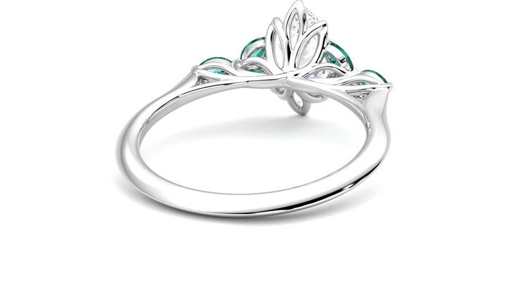 Taylor & Hart Tamora Marquise Engagement Ring 360 degree image 14