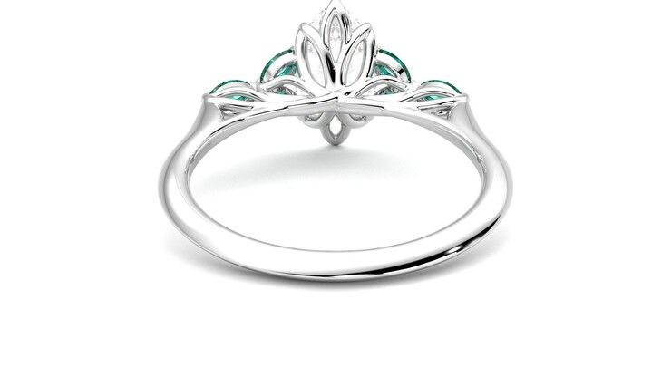 Taylor & Hart Tamora Marquise Engagement Ring 360 degree image 15