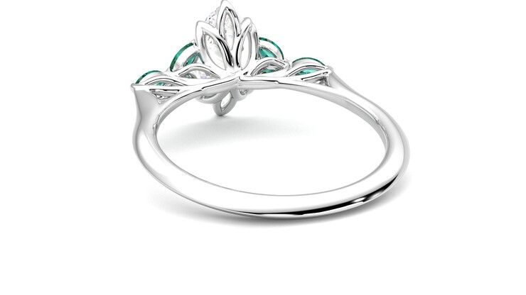 Taylor & Hart Tamora Marquise Engagement Ring 360 degree image 16