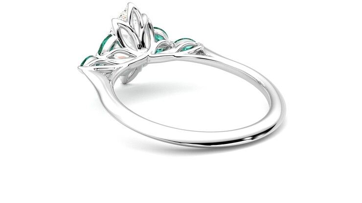 Taylor & Hart Tamora Marquise Engagement Ring 360 degree image 17