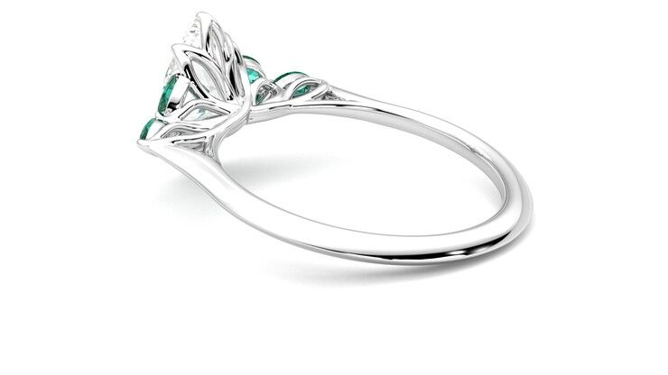 Taylor & Hart Tamora Marquise Engagement Ring 360 degree image 18