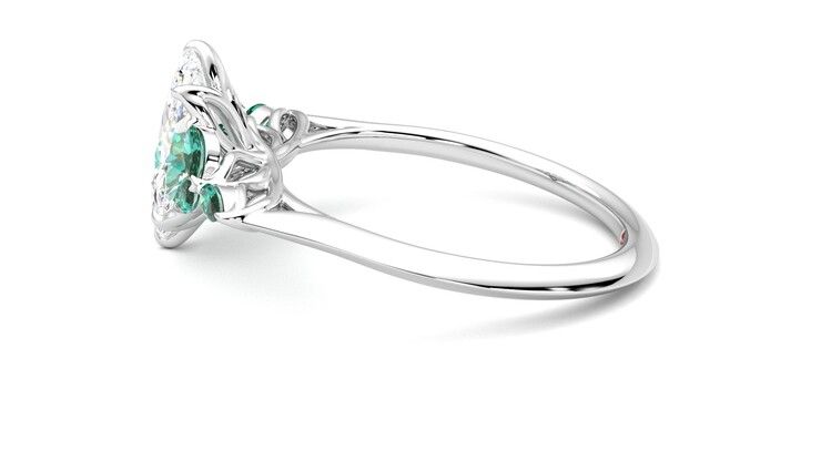 Taylor & Hart Tamora Marquise Engagement Ring 360 degree image 20