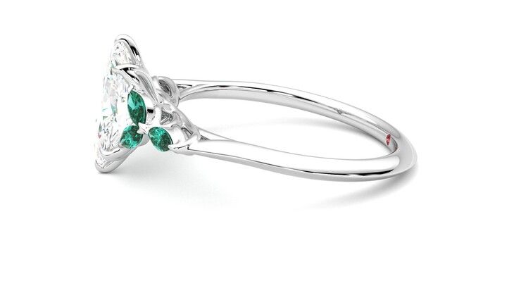 Taylor & Hart Tamora Marquise Engagement Ring 360 degree image 21