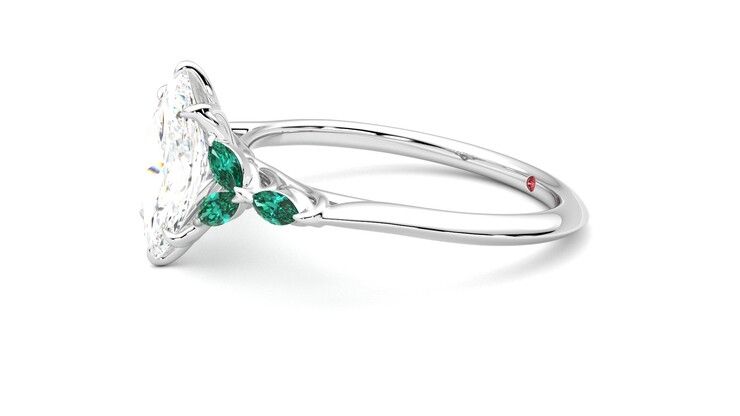 Taylor & Hart Tamora Marquise Engagement Ring 360 degree image 22