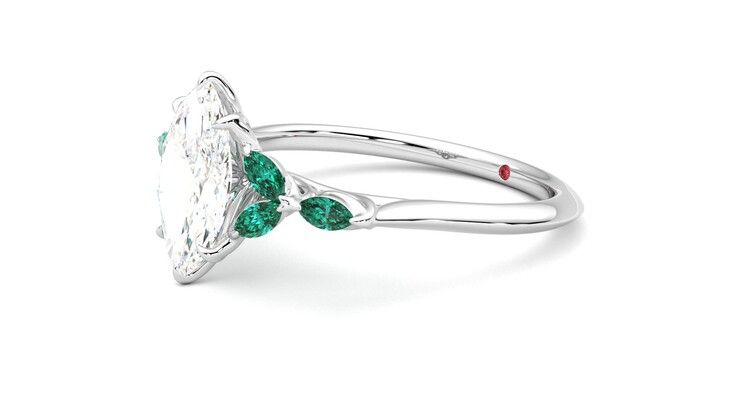 Taylor & Hart Tamora Marquise Engagement Ring 360 degree image 23