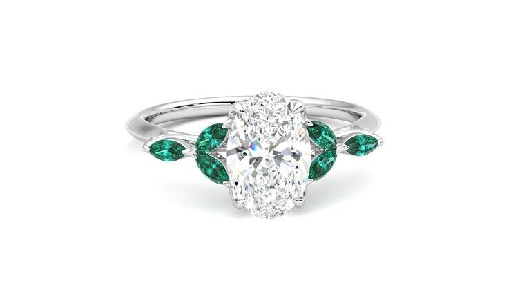 Taylor & Hart Tamora Oval Engagement Ring 360 degree image 2