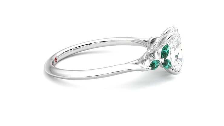 Taylor & Hart Tamora Oval Engagement Ring 360 degree image 9