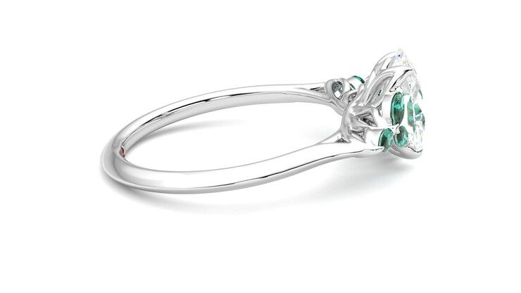 Taylor & Hart Tamora Oval Engagement Ring 360 degree image 10