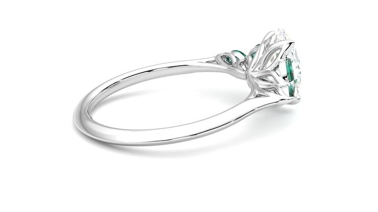 Taylor & Hart Tamora Oval Engagement Ring 360 degree image 11