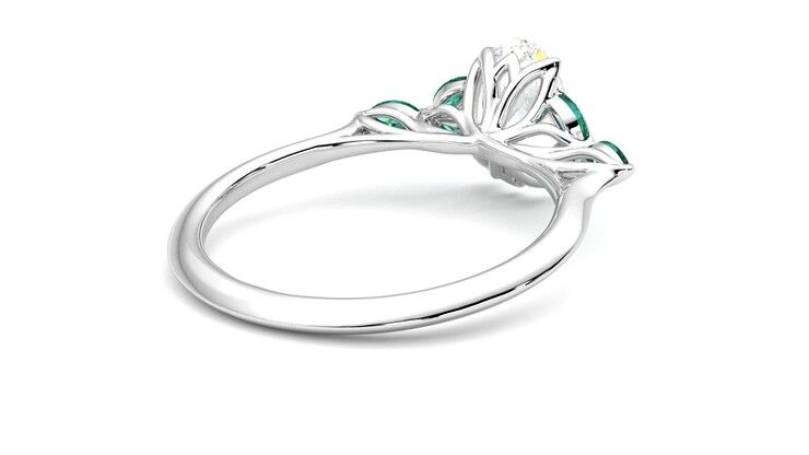 Taylor & Hart Tamora Oval Engagement Ring 360 degree image 13