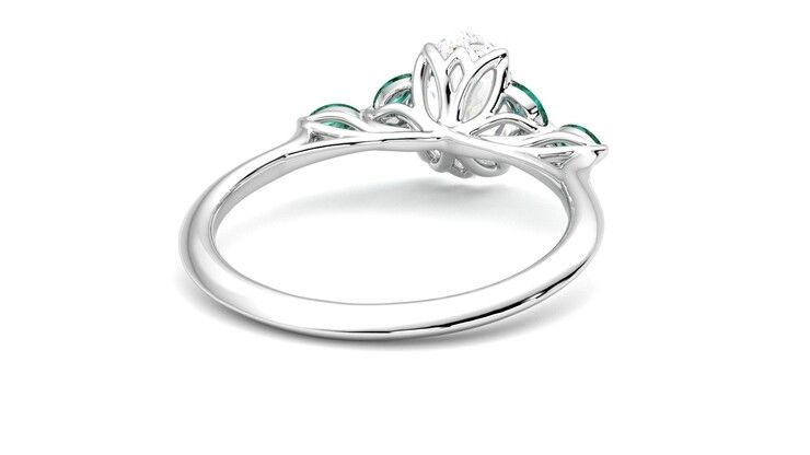 Taylor & Hart Tamora Oval Engagement Ring 360 degree image 14