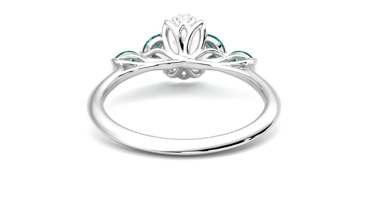 Taylor & Hart Tamora Oval Engagement Ring 360 degree image 15