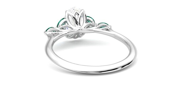 Taylor & Hart Tamora Oval Engagement Ring 360 degree image 16